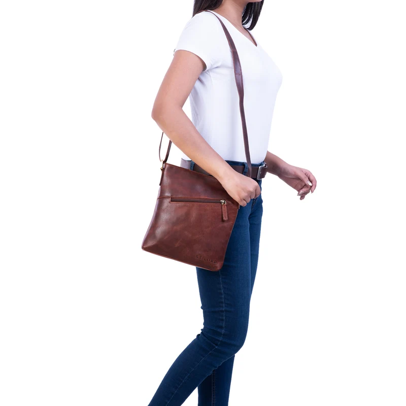"Stella" Vintage Handtasche Damen Leder klein