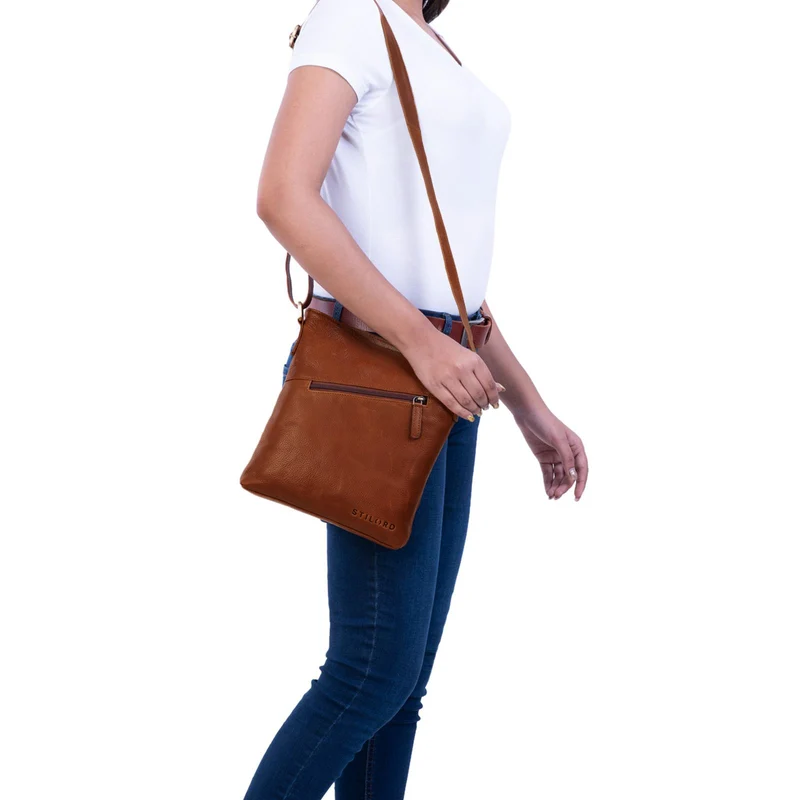 "Stella" Vintage Handtasche Damen Leder klein