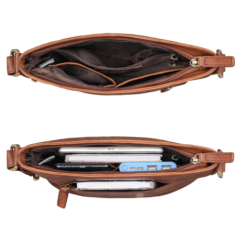 "Stella" Vintage Handtasche Damen Leder klein