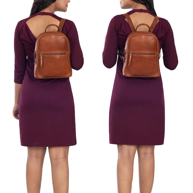 "Scarlett" Damen Rucksack Leder Klein