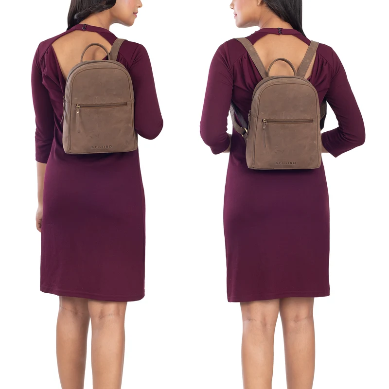 "Scarlett" Damen Rucksack Leder Klein