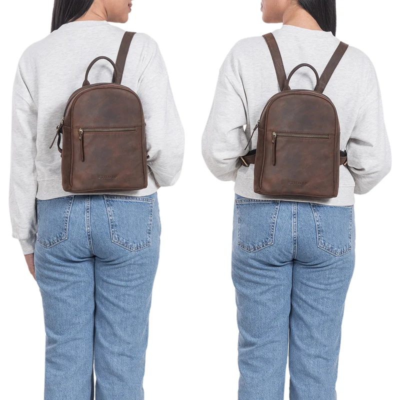 "Scarlett" Damen Rucksack Leder Klein