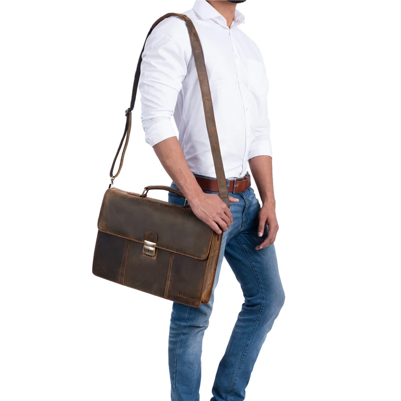 "Ravenzia" Leder Aktentasche Herren Damen