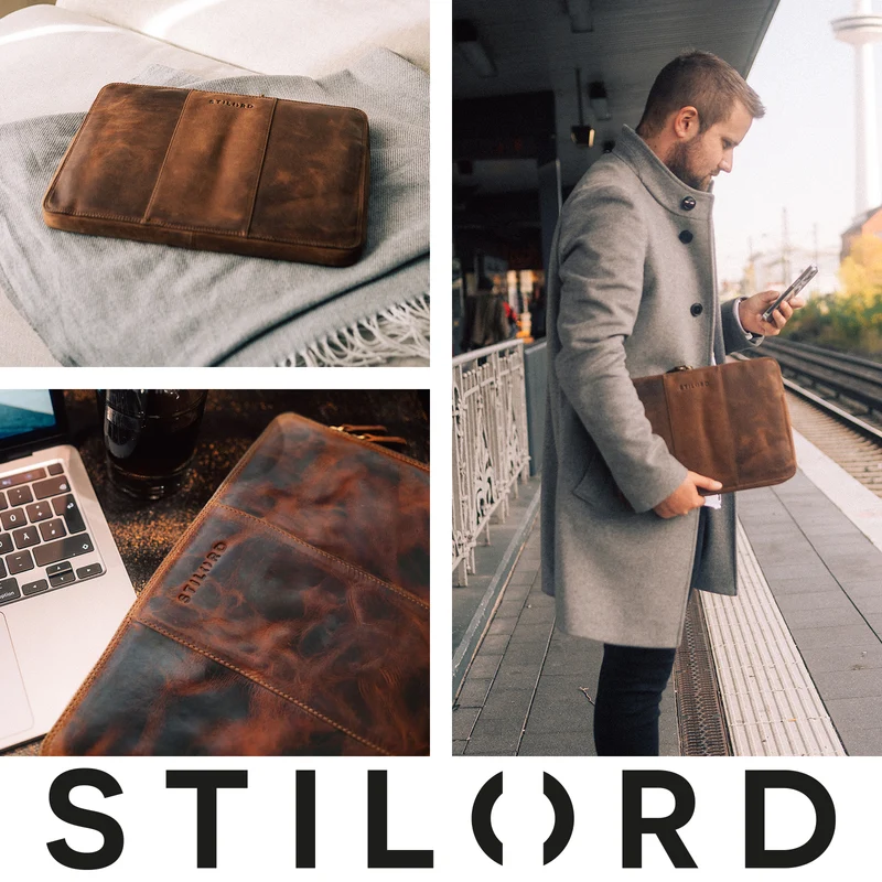 "Wilson" Laptop Tasche 13,3 Zoll Leder für MacBook Echtleder