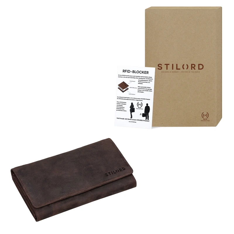 "Lorena" RFID Leder Geldbeutel Damen