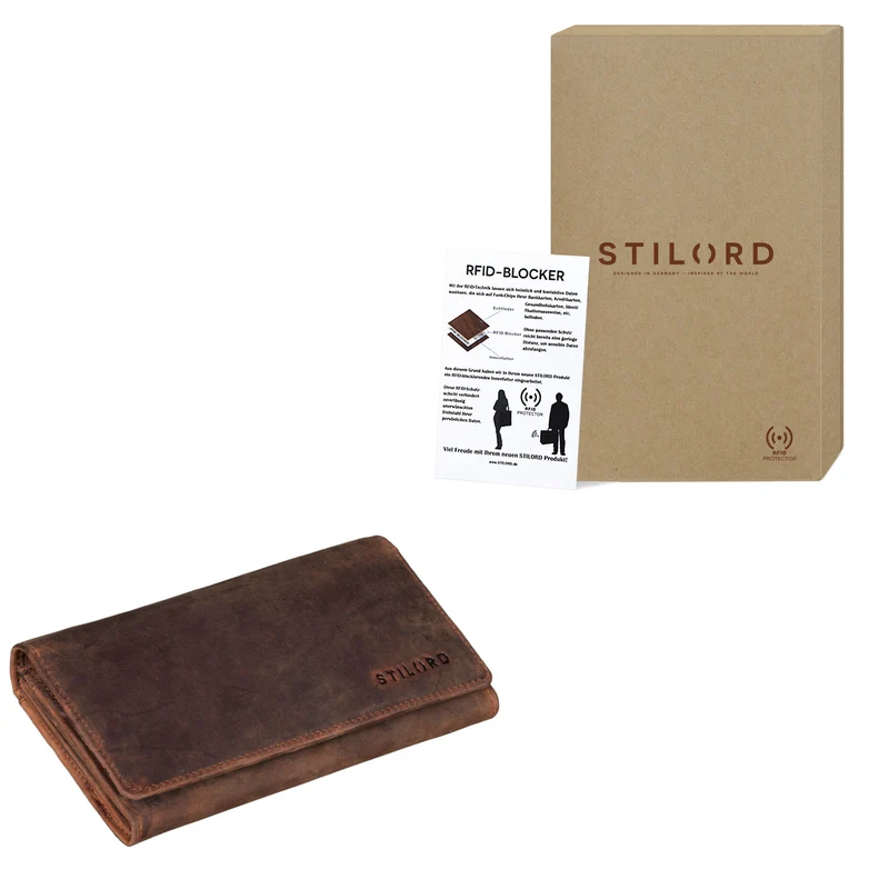 "Lorena" RFID Leder Geldbeutel Damen