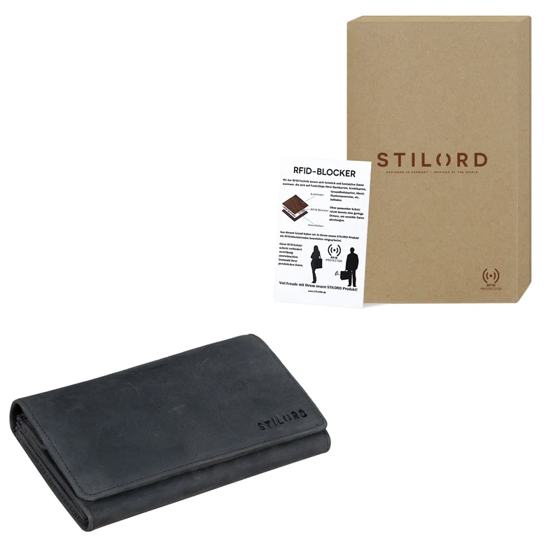 "Lorena" RFID Leder Geldbeutel Damen