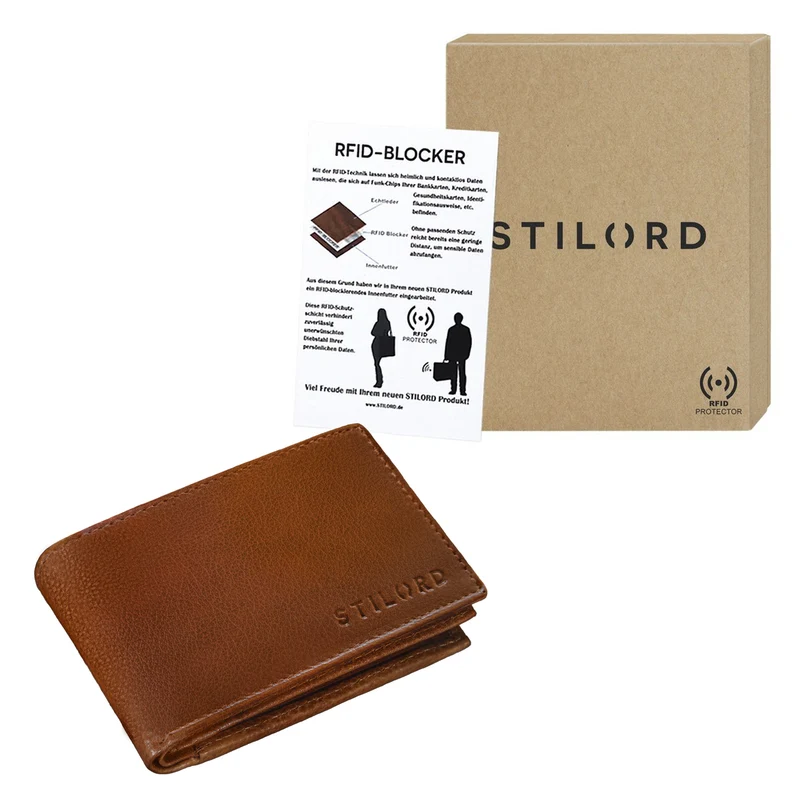 "Lincoln" Mini Geldbörse RFID Leder Herren