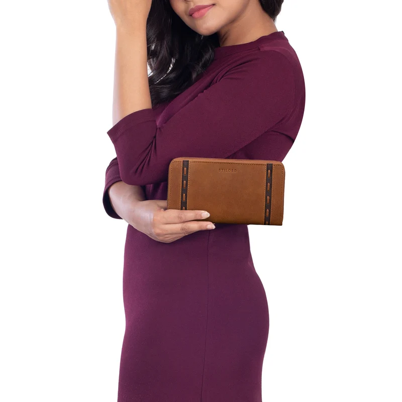 "Ashley" Leder Portemonnaie Damen RFID