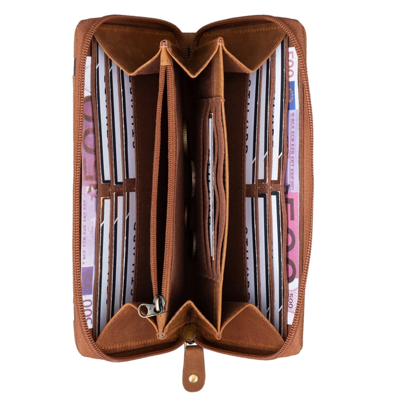 "Ashley" Leder Portemonnaie Damen RFID