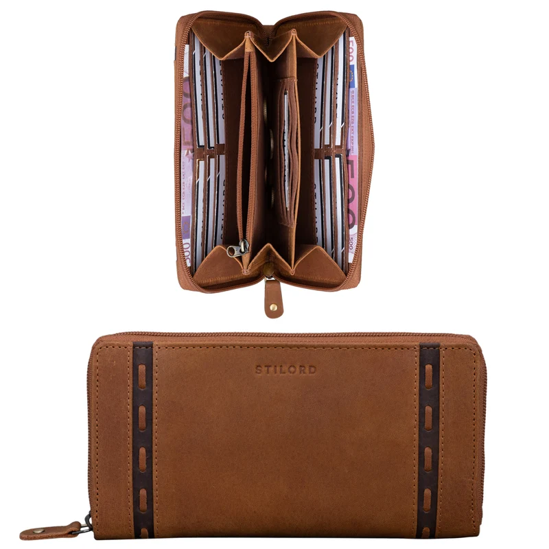 "Ashley" Leder Portemonnaie Damen RFID