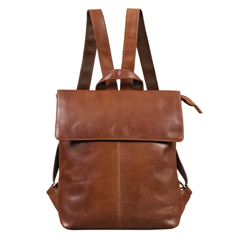 "Charlie" Vintage Lederrucksack Braun Damen Herren 13,3 Zoll Echtleder
