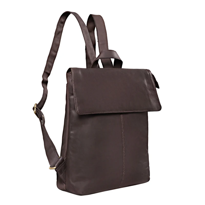 "Charlie" Vintage Lederrucksack Braun Damen Herren 13,3 Zoll Echtleder