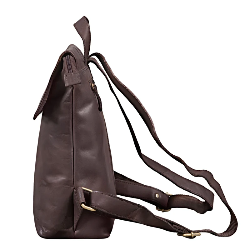 "Charlie" Vintage Lederrucksack Braun Damen Herren 13,3 Zoll Echtleder