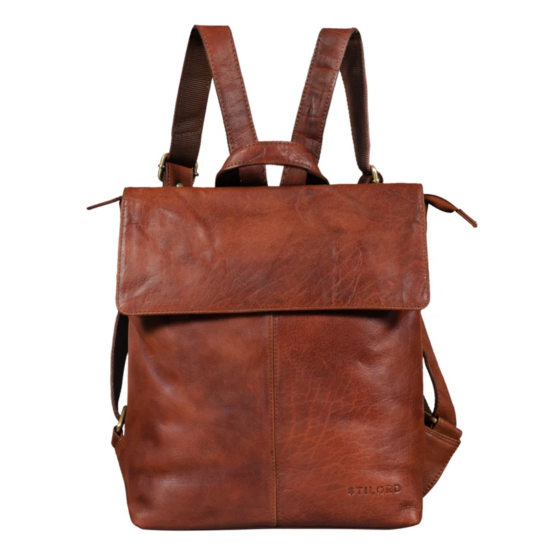 "Charlie" Vintage Lederrucksack Braun Damen Herren 13,3 Zoll Echtleder