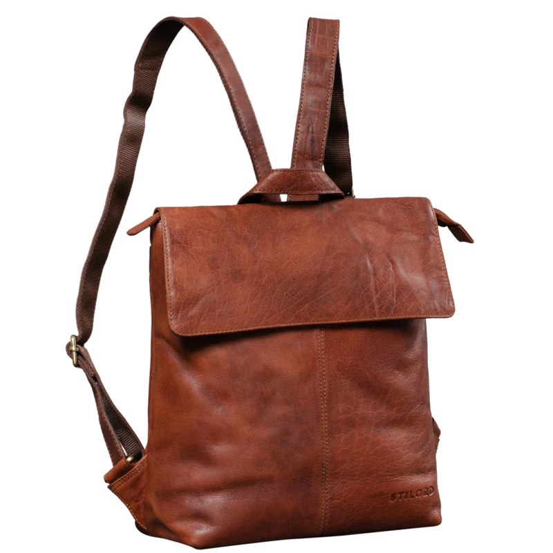 "Charlie" Vintage Lederrucksack Braun Damen Herren 13,3 Zoll Echtleder