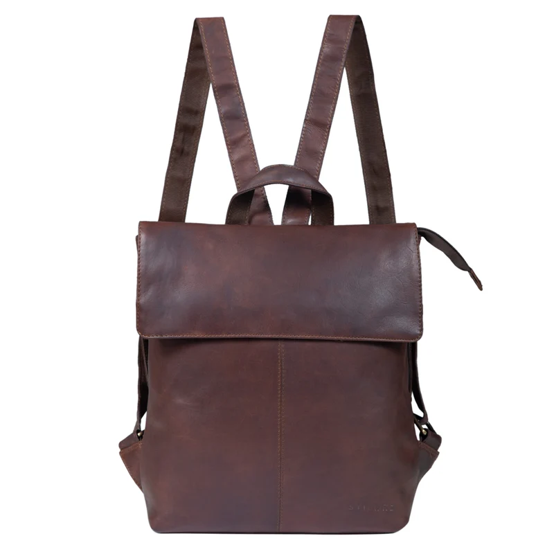 "Charlie" Vintage Lederrucksack Braun Damen Herren 13,3 Zoll Echtleder