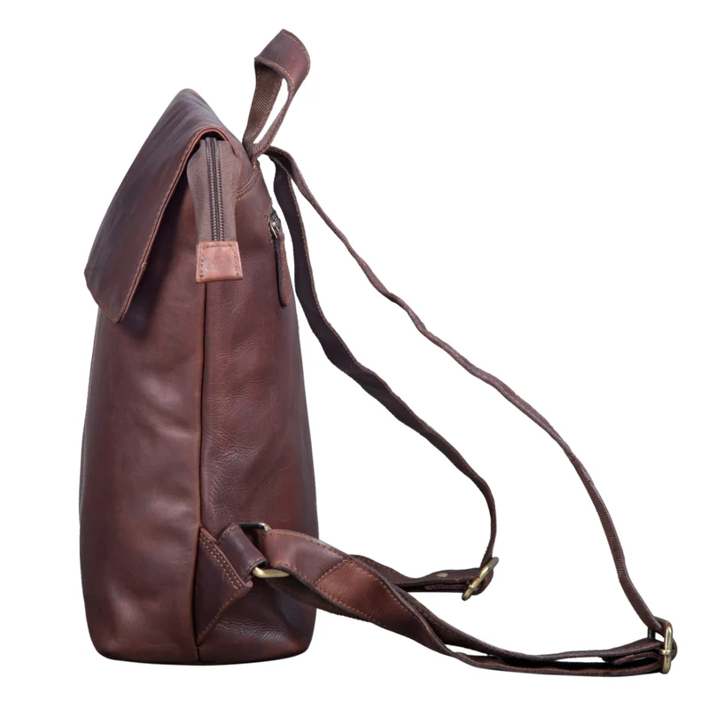"Charlie" Vintage Lederrucksack Braun Damen Herren 13,3 Zoll Echtleder