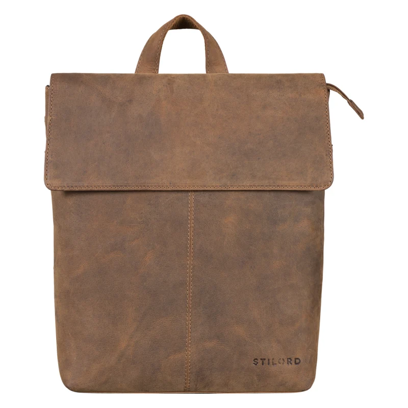 "Charlie" Vintage Lederrucksack Braun Damen Herren 13,3 Zoll Echtleder