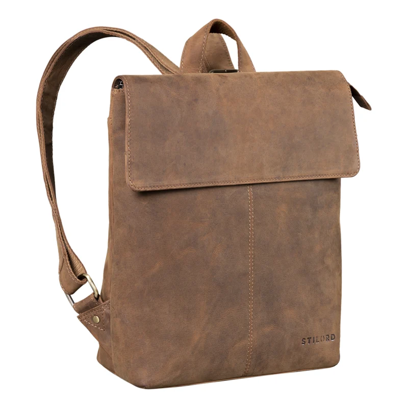 "Charlie" Vintage Lederrucksack Braun Damen Herren 13,3 Zoll Echtleder