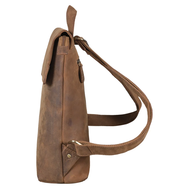 "Charlie" Vintage Lederrucksack Braun Damen Herren 13,3 Zoll Echtleder