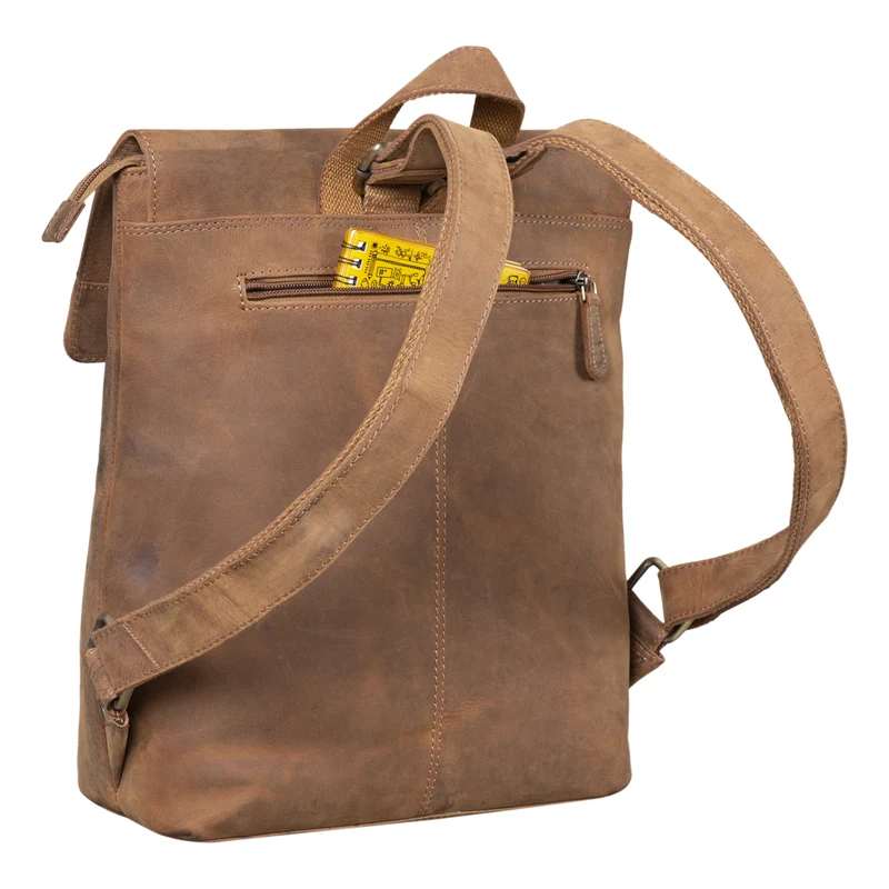 "Charlie" Vintage Lederrucksack Braun Damen Herren 13,3 Zoll Echtleder