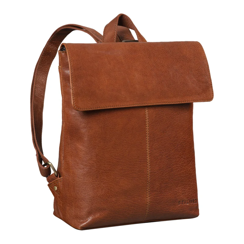 "Charlie" Vintage Lederrucksack Braun Damen Herren 13,3 Zoll Echtleder