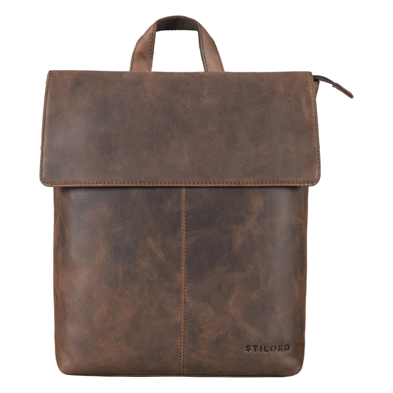 "Charlie" Vintage Lederrucksack Braun Damen Herren 13,3 Zoll Echtleder