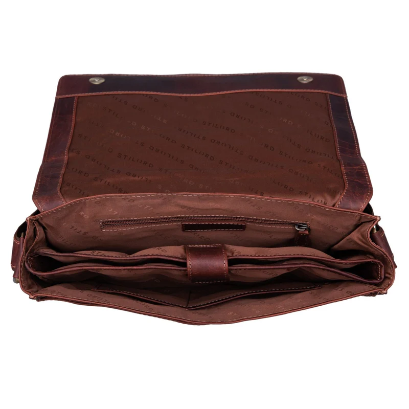 "Davis" Messenger Bag Leder 13 Zoll Umhängetasche Echtleder