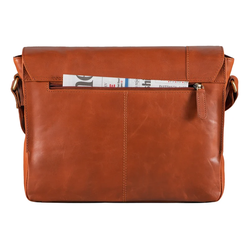 "Davis" Messenger Bag Leder 13 Zoll Umhängetasche Echtleder