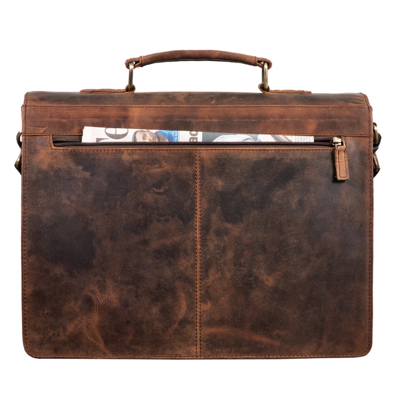 "Eros" Aktentasche Leder 15,6" Laptoptasche Businesstasche Echtleder