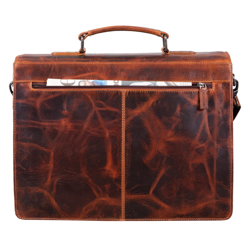 "Eros" Aktentasche Leder 15,6" Laptoptasche Businesstasche Echtleder
