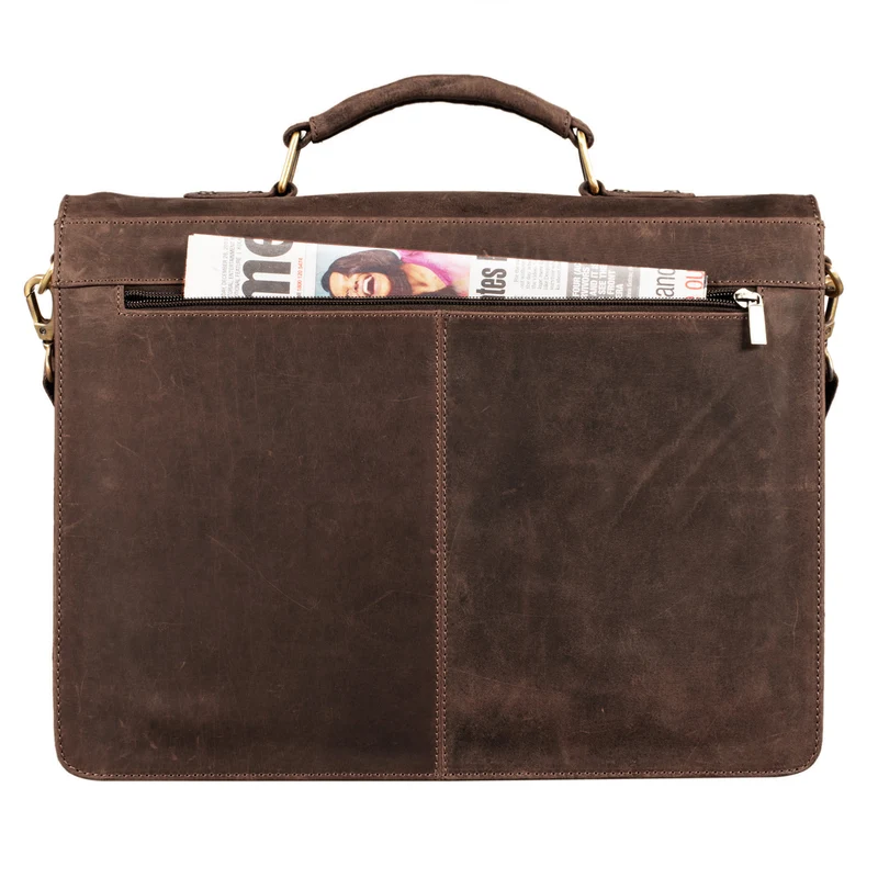 "Eros" Aktentasche Leder 15,6" Laptoptasche Businesstasche Echtleder