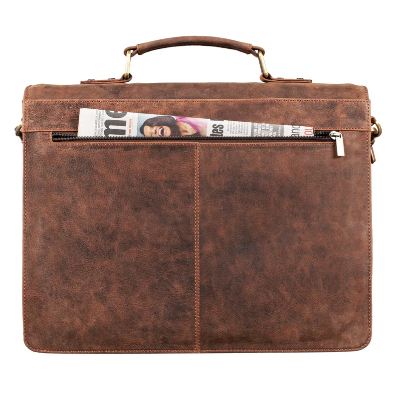 "Eros" Aktentasche Leder 15,6" Laptoptasche Businesstasche Echtleder