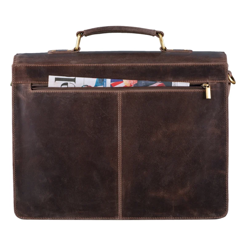 "Eros" Aktentasche Leder 15,6" Laptoptasche Businesstasche Echtleder