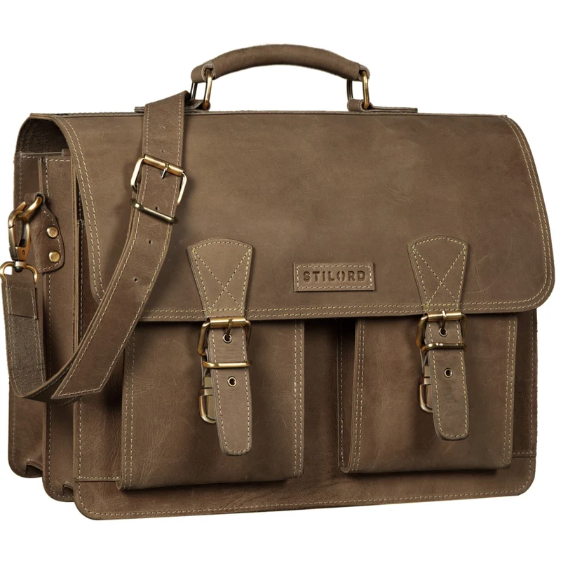 "Jeffrey" Lehrertasche Aktentasche Leder