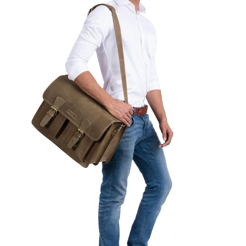 "Jeffrey" Lehrertasche Aktentasche Leder