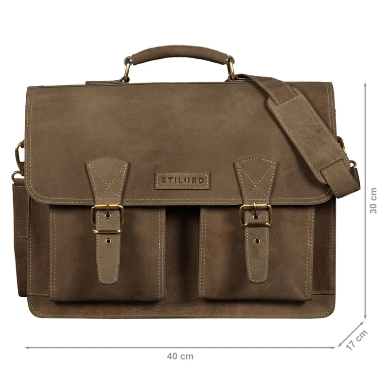 "Jeffrey" Lehrertasche Aktentasche Leder