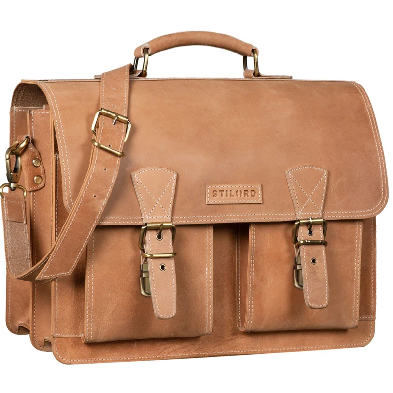 "Jeffrey" Lehrertasche Aktentasche Leder