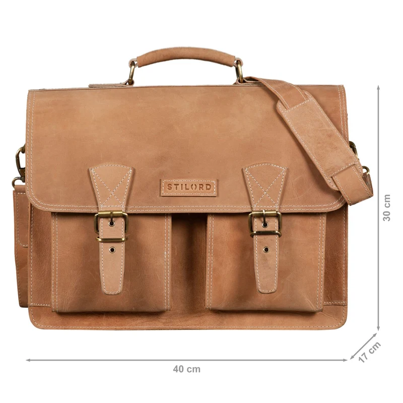 "Jeffrey" Lehrertasche Aktentasche Leder
