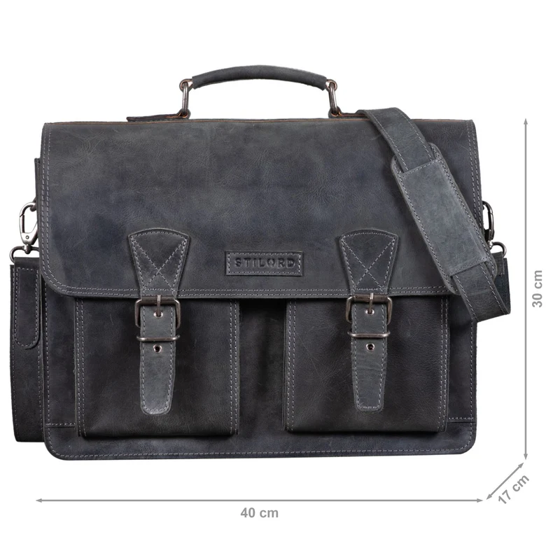 "Jeffrey" Lehrertasche Aktentasche Leder