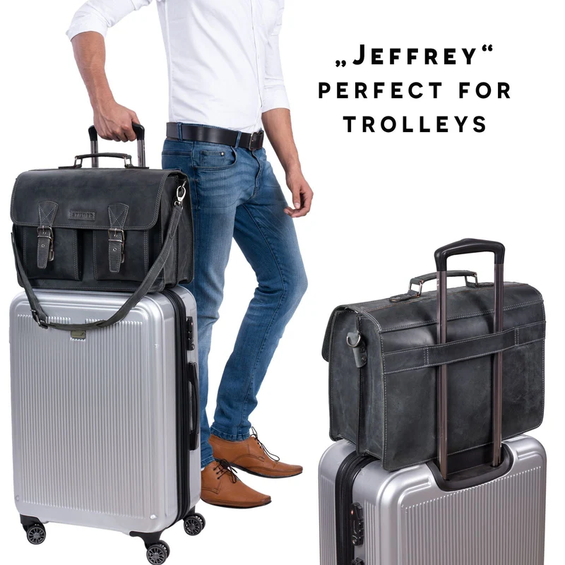 "Jeffrey" Lehrertasche Aktentasche Leder