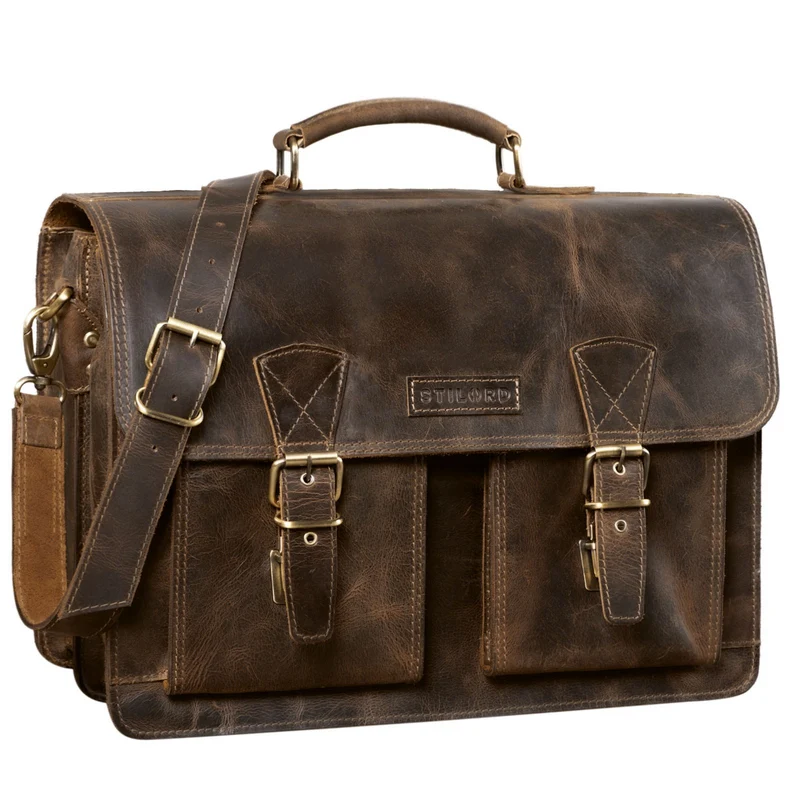 "Jeffrey" Lehrertasche Aktentasche Leder
