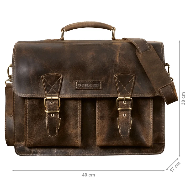 "Jeffrey" Lehrertasche Aktentasche Leder