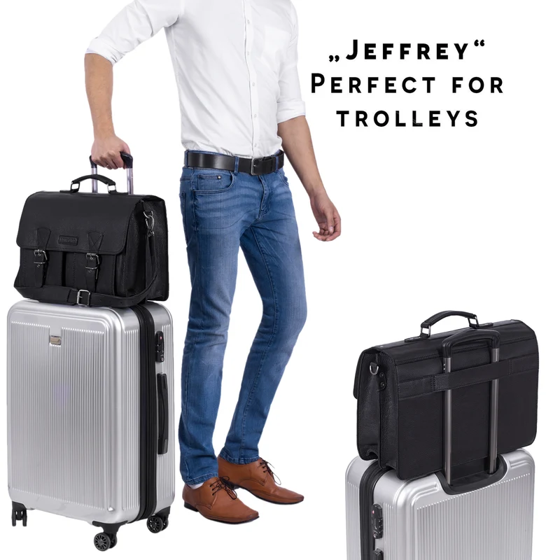 "Jeffrey" Lehrertasche Aktentasche Leder