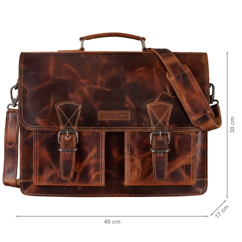 "Jeffrey" Lehrertasche Aktentasche Leder