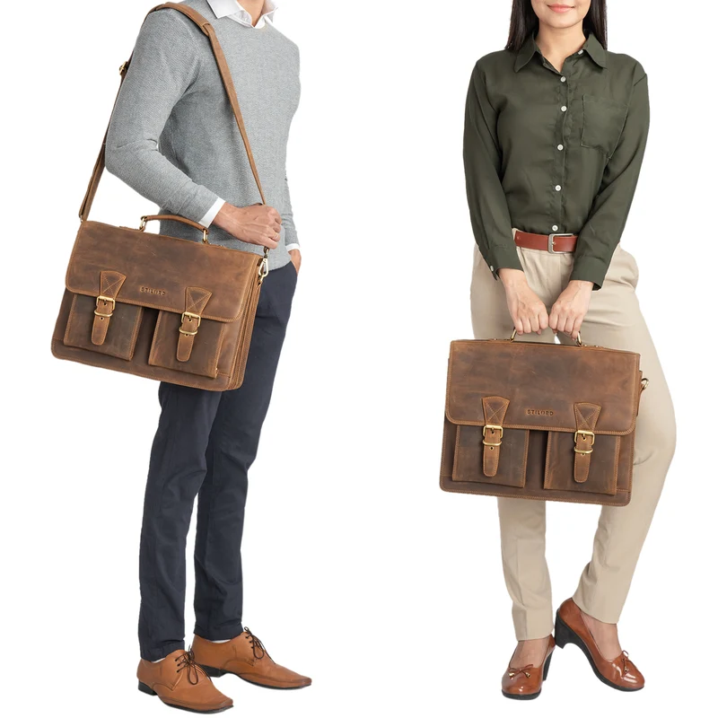 "Jeffrey" Lehrertasche Aktentasche Leder