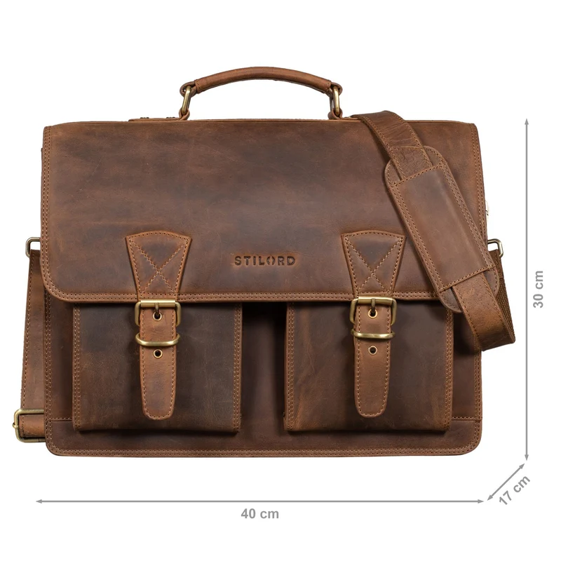 "Jeffrey" Lehrertasche Aktentasche Leder