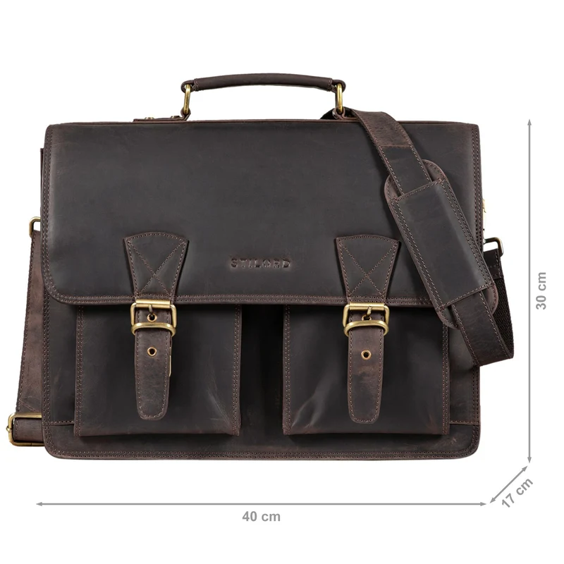 "Jeffrey" Lehrertasche Aktentasche Leder