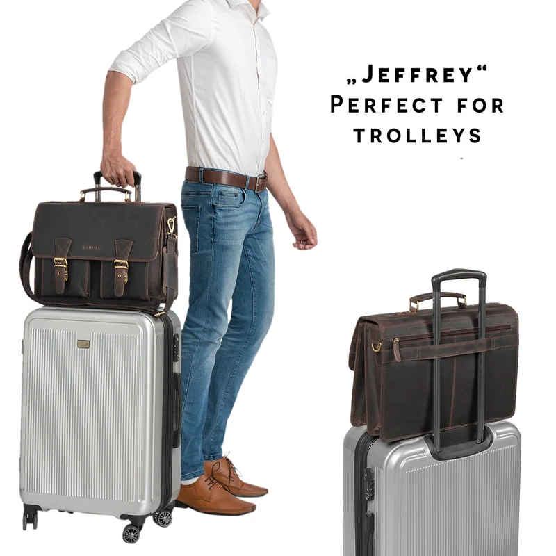 "Jeffrey" Lehrertasche Aktentasche Leder